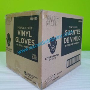 POWDER FREE VINYL GLOVES EXTRA LARGE – 100/CT
